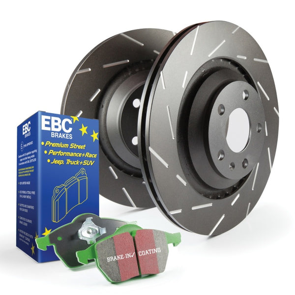 EBC S2 Kits Greenstuff Pads and USR Rotors - S2KF1512 for 2015-2021 Subaru Legacy - front view
