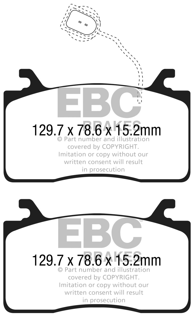 EBC 17-18 Alfa Romeo Giulia Ultimax OEM Replacement Front Brake Pads - UD2052