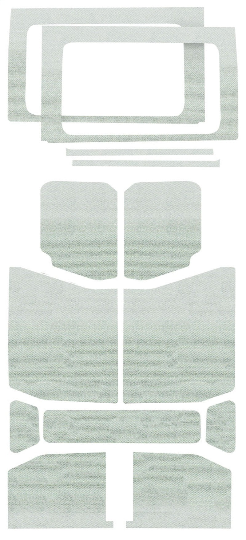 DEI 18-23 Jeep Wrangler JL 4-Door Boom Mat Complete Headliner Kit - 13 Piece - White - 50180