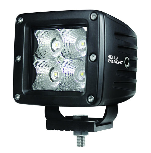 Hella HVF Cube 4 LED Off Road Kit - 3.1in 12W Spot Beam - 357204031 by Hella - front view
