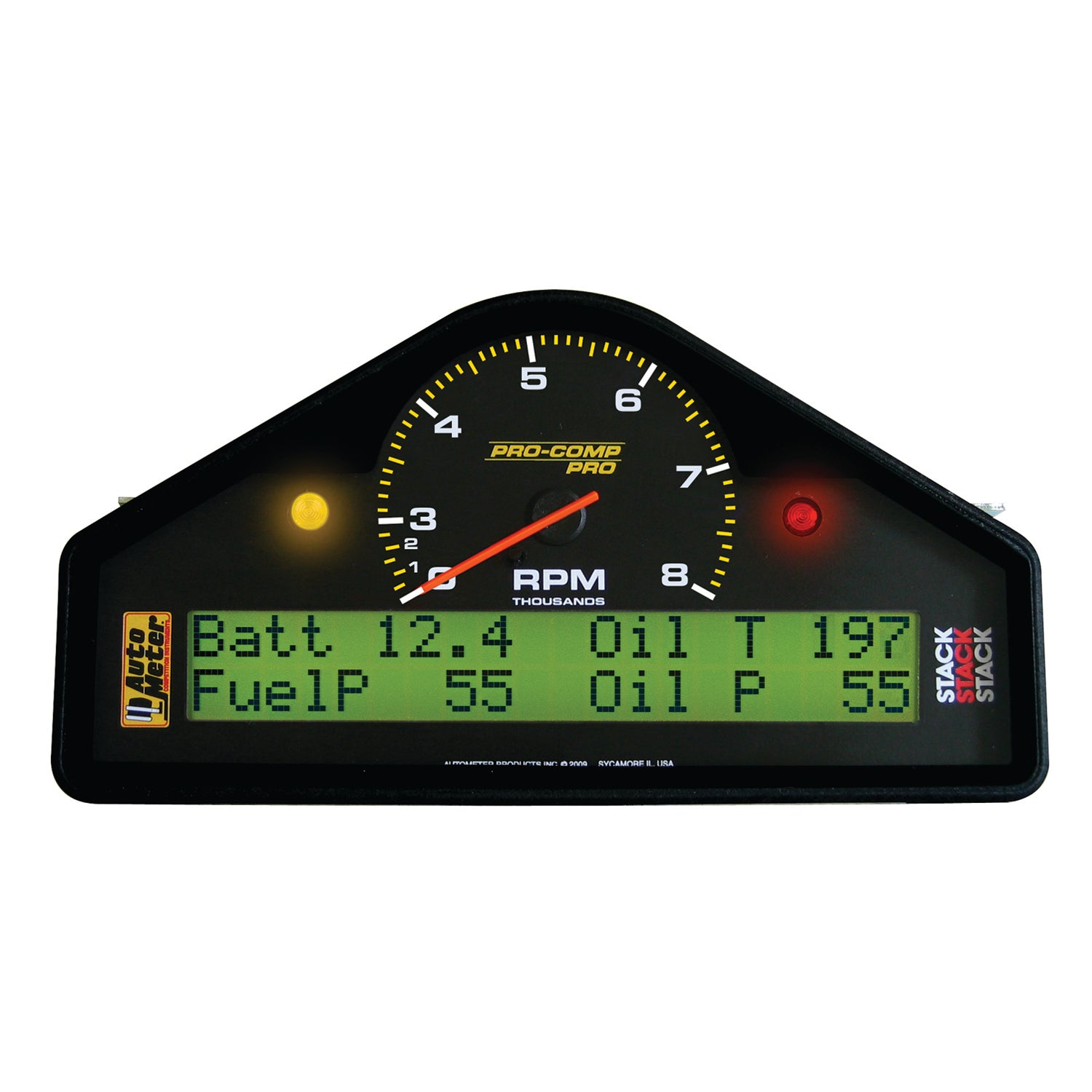 Autometer Pro-Comp Race Dash RPM/Speed/Oil Press & Temp/WaterTemp/Fuel Pressure/Battery Volt Gauge - 6012