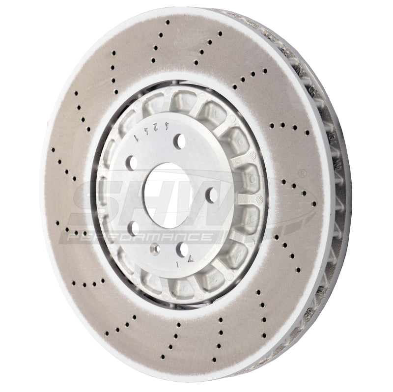 SHW 2020 Audi RSQ3 2.5L Front Cross-Drilled Lightweight Brake Rotor (European Model) (4M0615301BJ) - AFX44325 for 2022-2025 A
