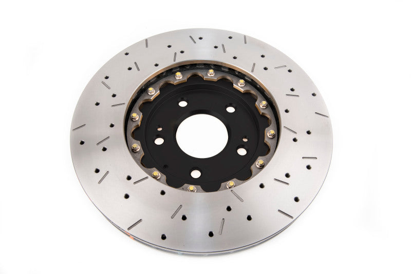 DBA 00-05 Mitsubishi Evo 5/6/7/8 / 06-08 Evo 9 Black Front Drilled &amp; Slotted 5000 Series