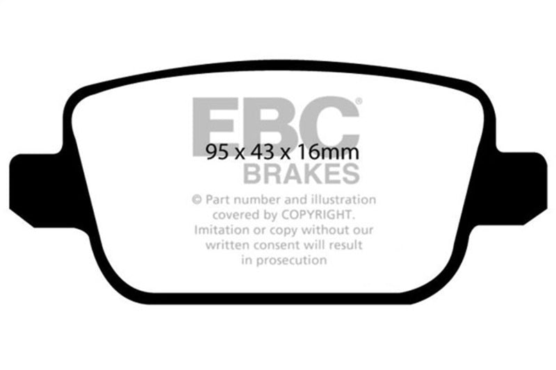 EBC 06+ Volvo S80 3.2 (300mm Front Rotors) Redstuff Rear Brake Pads - DP31933C