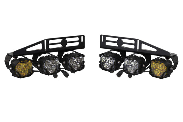 Morimoto - 4Banger Triple Fog Kit: 17-20 Raptor (brackets only) - BAF024