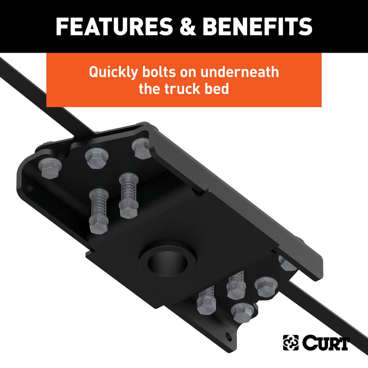 CURT 60626 Factory Original Equipment Style Gooseneck Hitch, 30,000 lbs. 2-5/16-Inch Ball, Fits Select Ram 3500