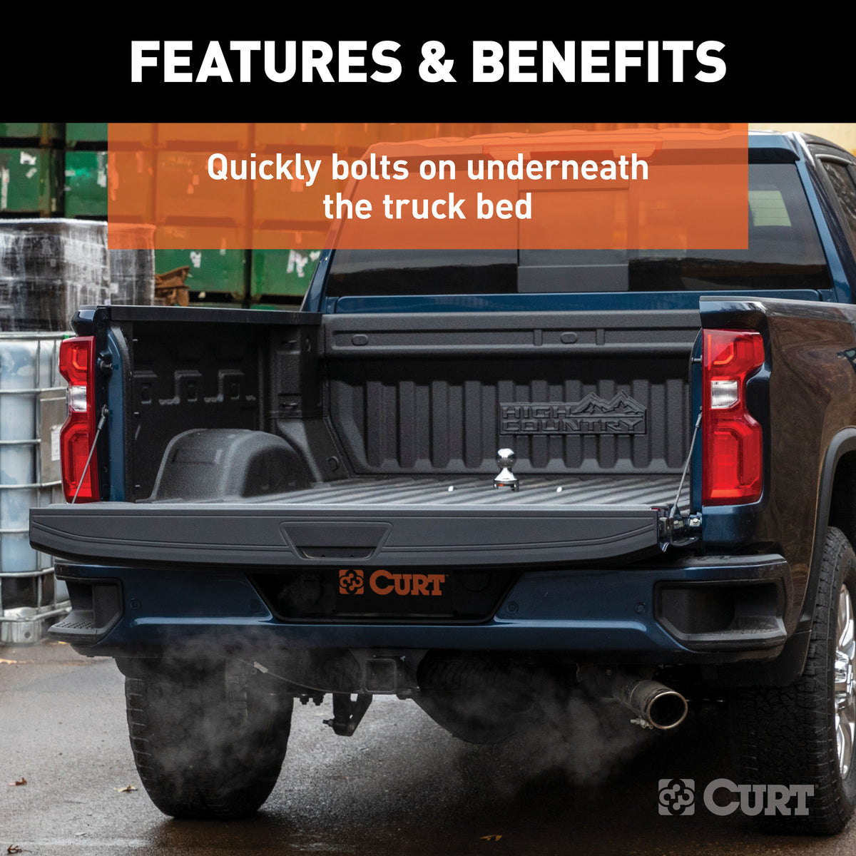 CURT 60642 Factory Original Equipment Style Gooseneck Hitch, 38,000 lbs. 2-5/16-In Ball, Fits Select Chevy Silverado, GMC Sierra 2500, 3500 HD