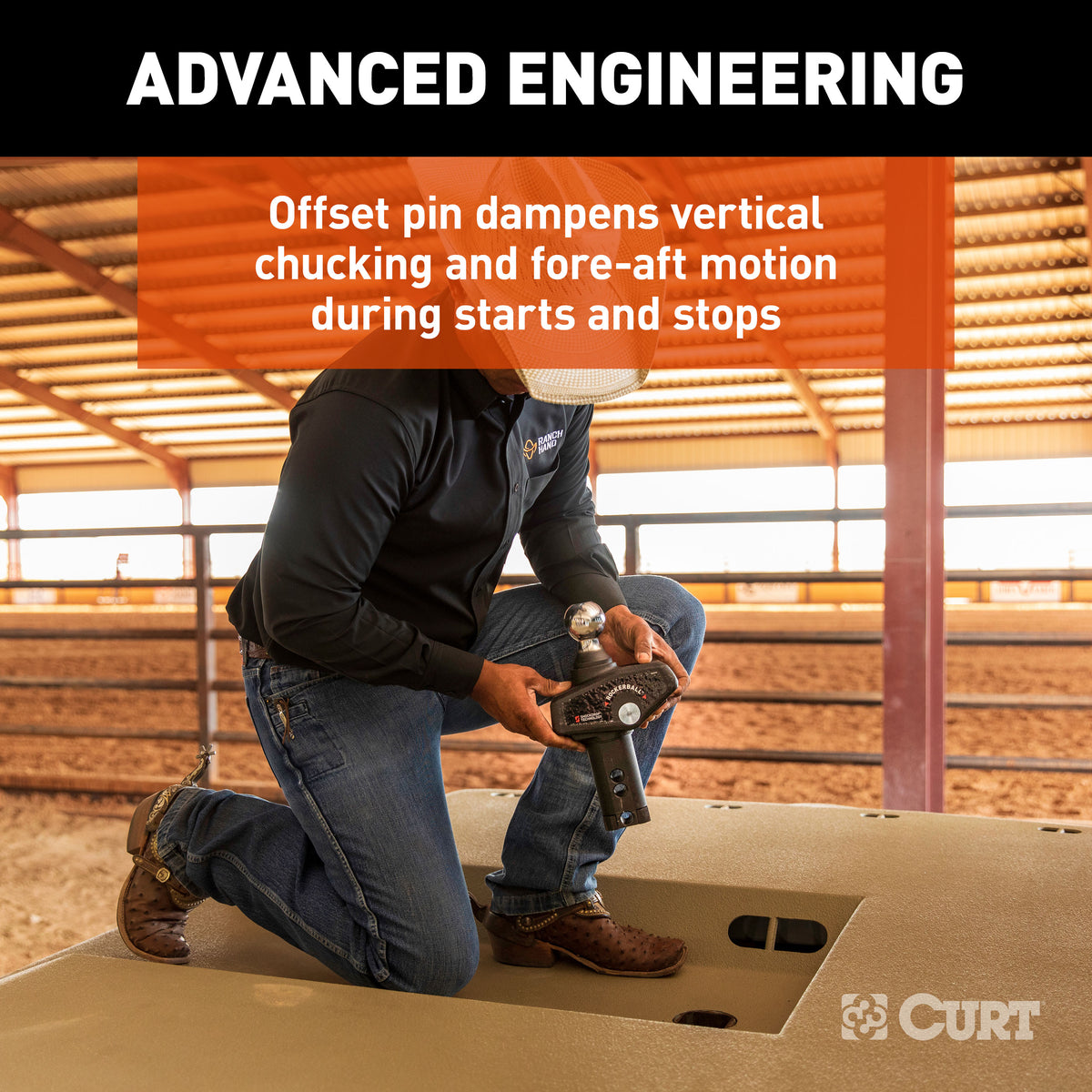 CURT 60654 RockerBall 2-5/16-Inch Cushion Hitch Gooseneck Ball, 30,000 lbs