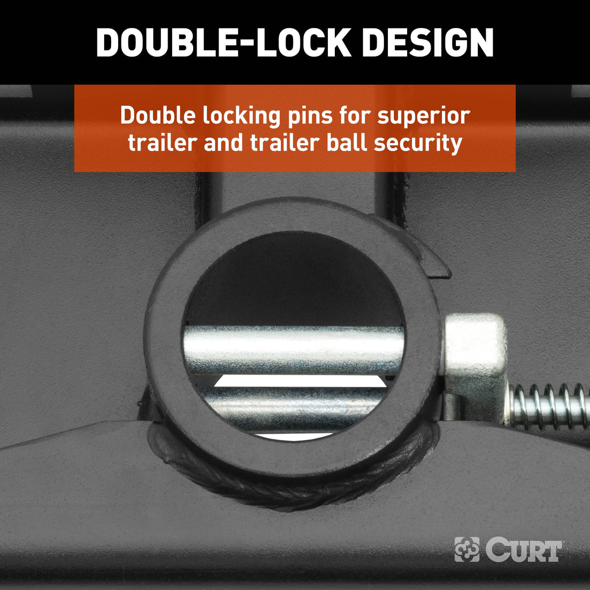 CURT 60703 PowerHaul Double Lock Gooseneck Hitch, Fits Select Ford F-250, F-350, F-450 Super Duty