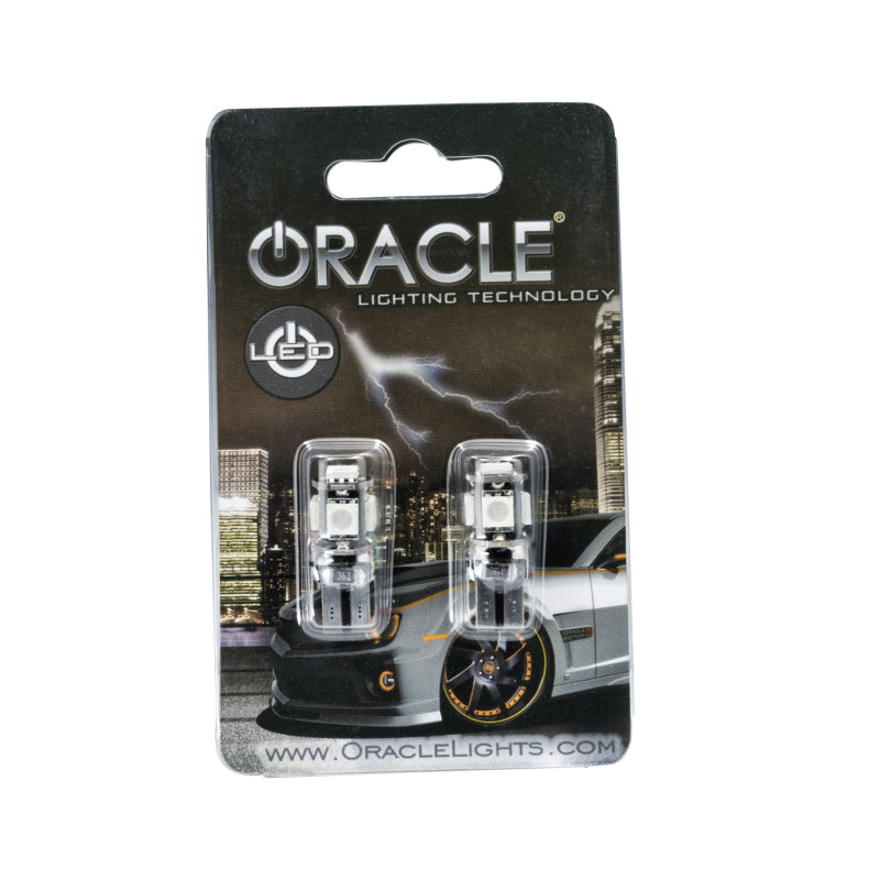 Oracle T10 5 LED 3 Chip SMD Bulbs (Pair) - Green SEE WARRANTY - 4801-004