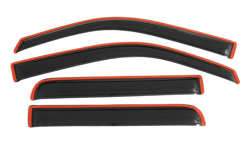 AVS 09-14 Ford F-150 Supercrew Ventvisor In-Channel Front &amp; Rear Window Deflectors 4pc - Smoke - 194155