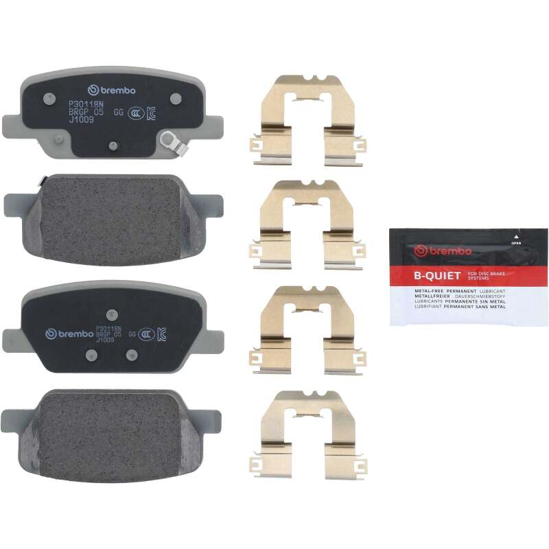 Brembo OE 20-24 Hyundai Palisade/19-20 Santa Fe/20-24 Kia Telluride PRIME Ceramic Brake Pad - Rear - P30118N