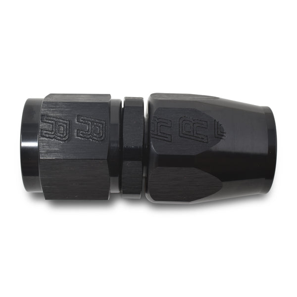 Russell Performance -6 AN Black Straight Full Flow Hose End - 610025 - front view