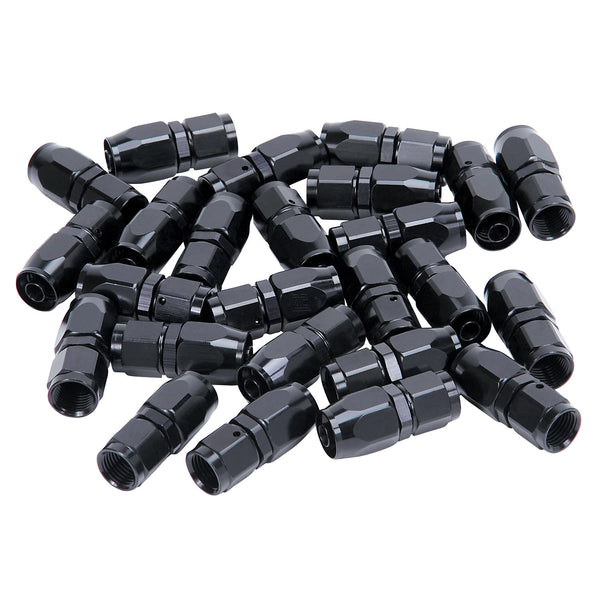Russell Performance Full Flow Hose End Straight -6 AN ProClassic II Finish (Bulk package of 25) - 610027 - front view