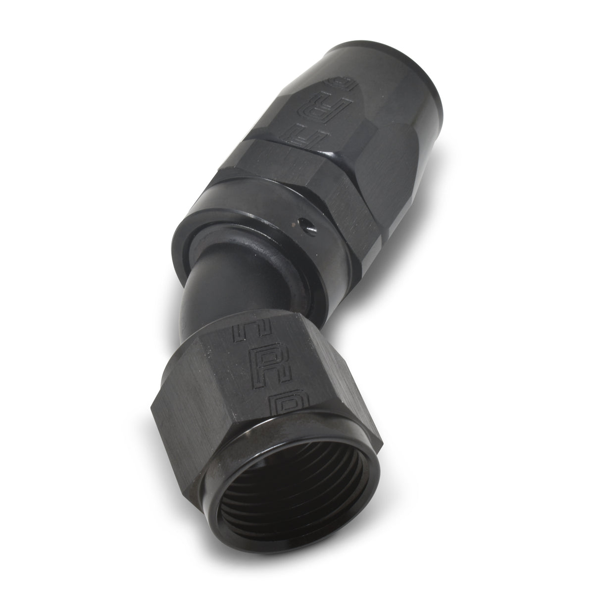 Russell Performance -8 AN Black 45 Degree Full Flow Hose End - 610105