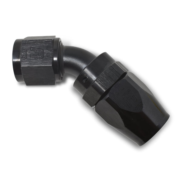 Russell Performance -16 AN Black 45 Degree Full Flow Hose End - 610135 - front view