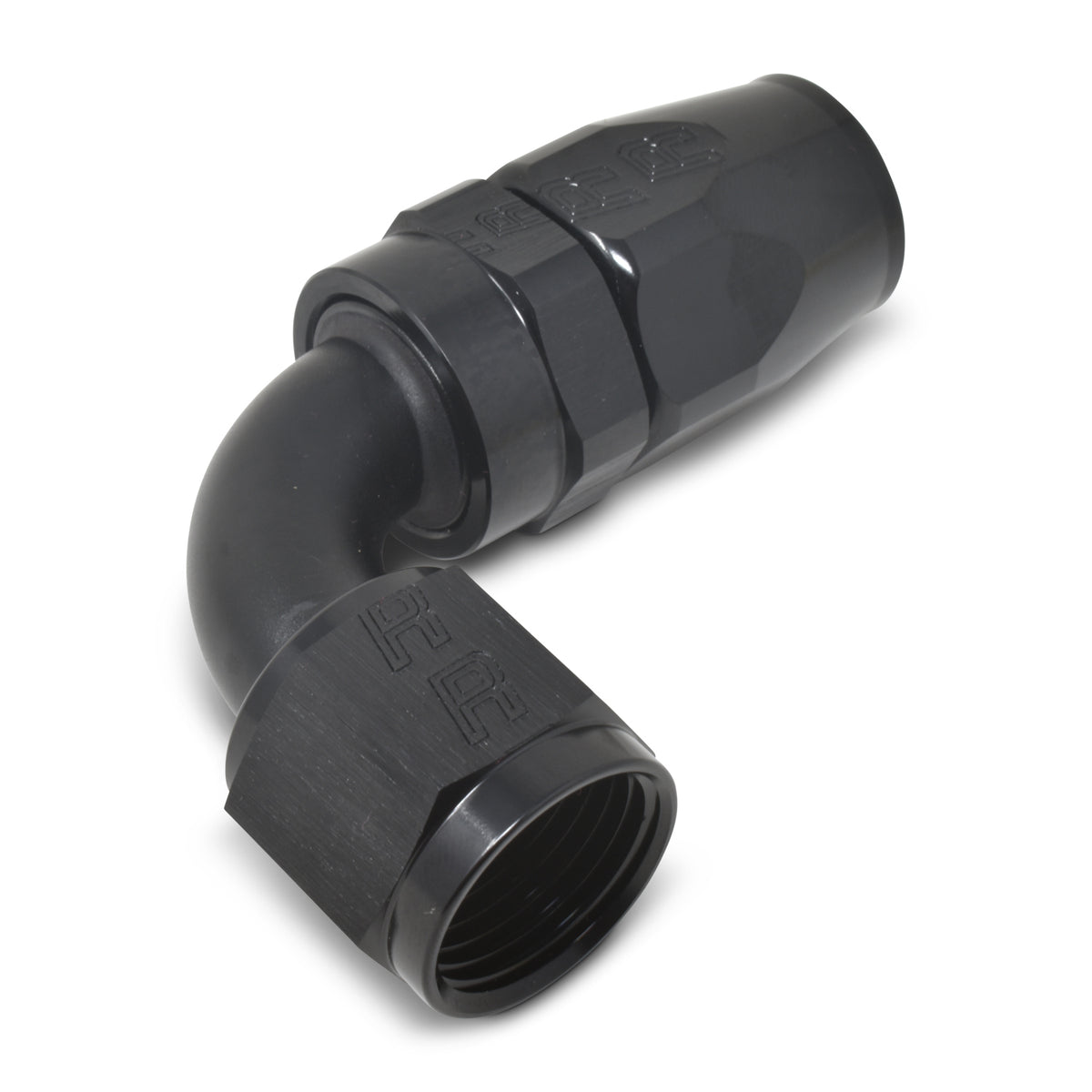 Russell Performance -4 AN Black 90 Degree Full Flow Hose End - 610155