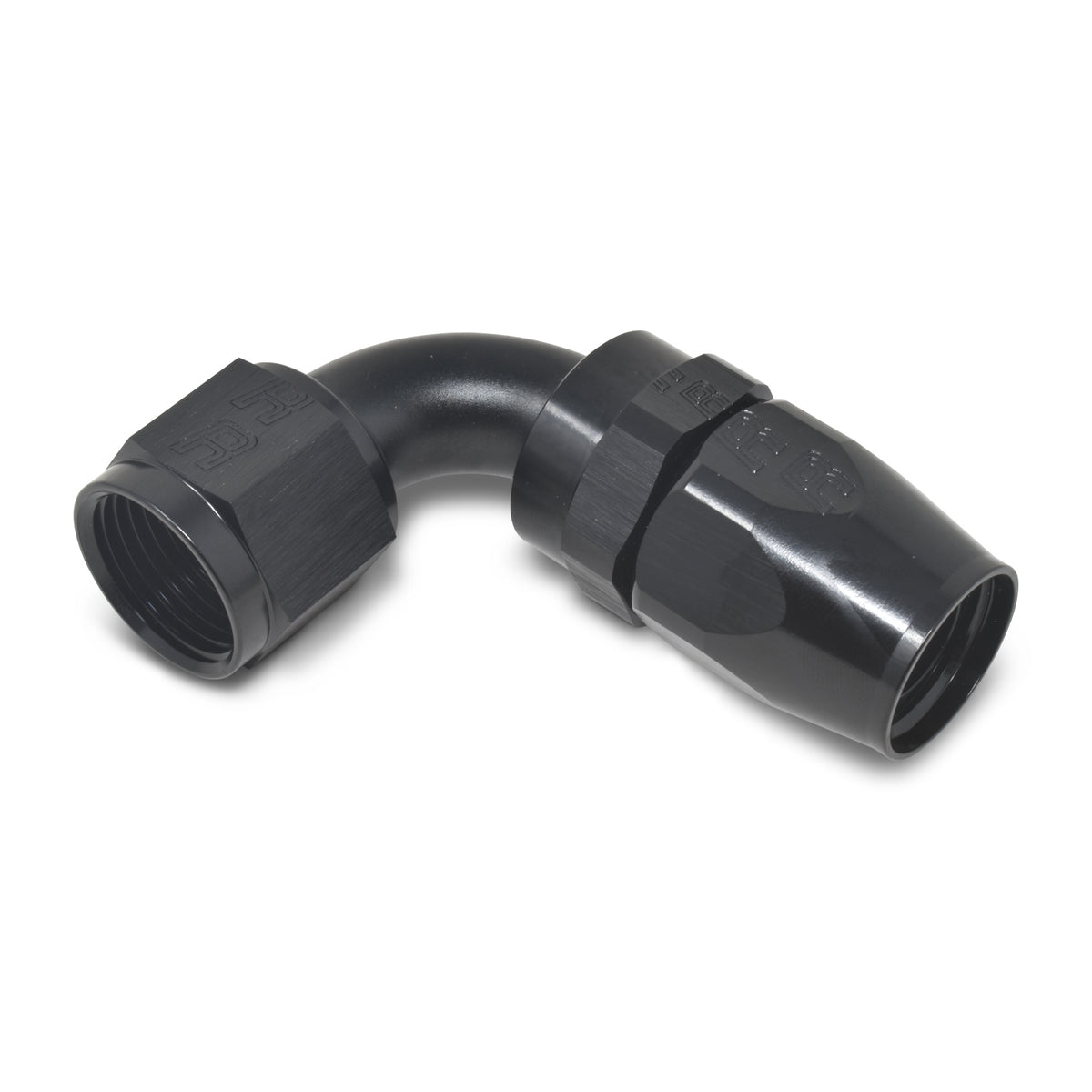 Russell Performance -8 AN Black 90 Degree Full Flow Hose End - 610175
