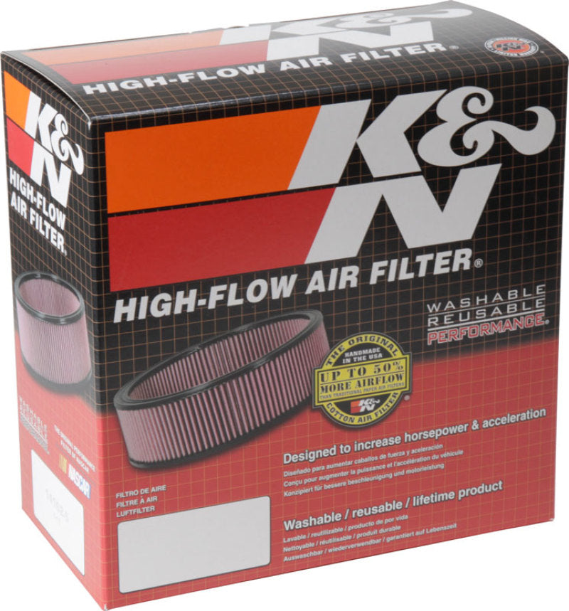 K&N Custom Oval Race Filter 5-1/8in FLG / 9in OD x 3-3/8in HW/VENT - 60-1110