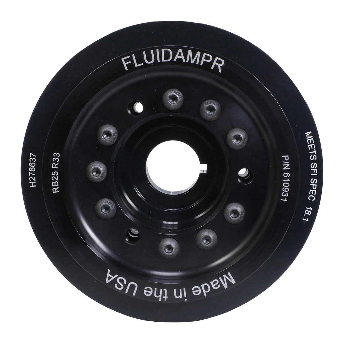 Fluidampr 94-99 Nissan Skyline R33 RB25DET (Non NEO) Steel Internally Balanced Damper - 610931 by Fluidampr - front view