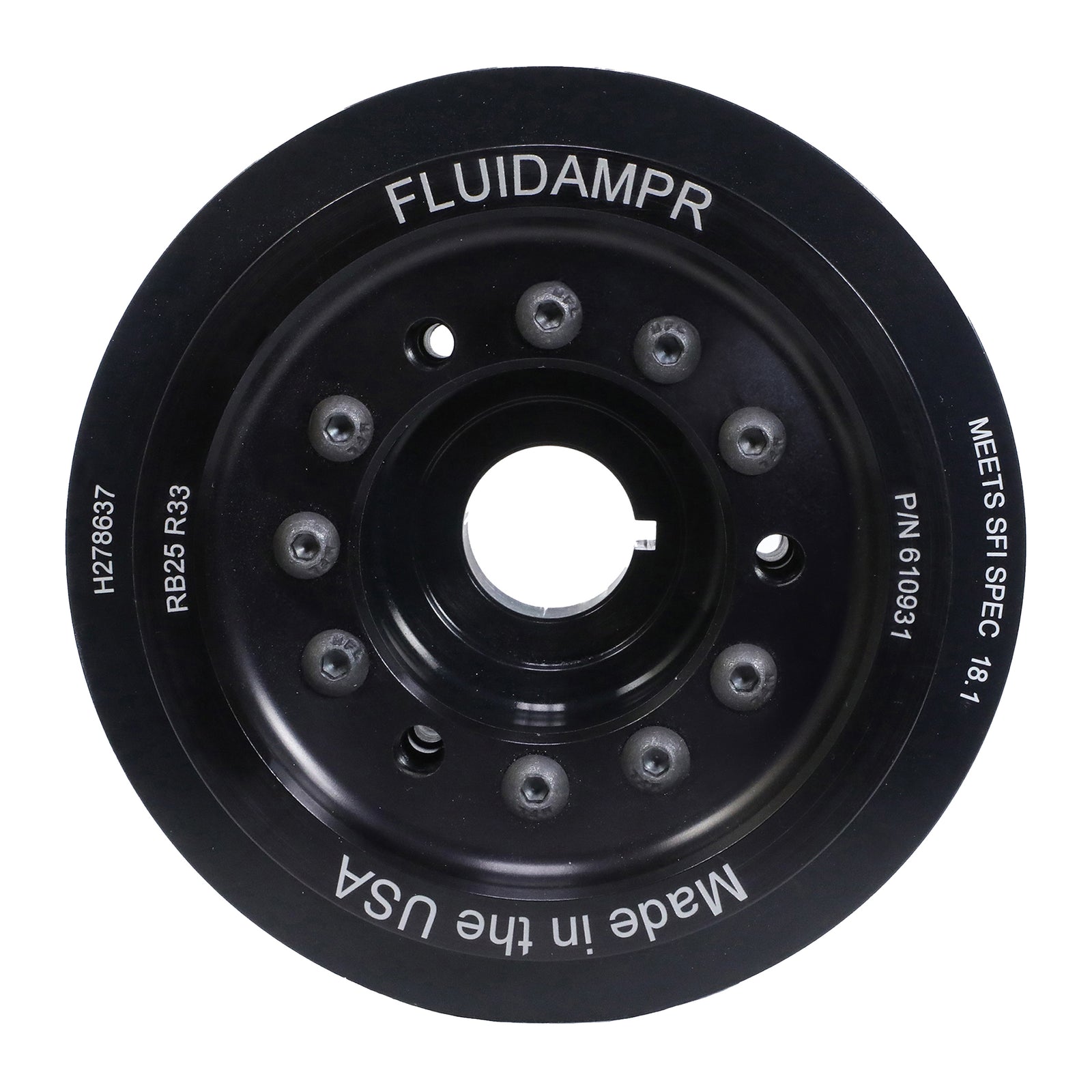 Fluidampr 94-99 Nissan Skyline R33 RB25DET (Non NEO) Steel Internally Balanced Damper - 610931 by Fluidampr - front view