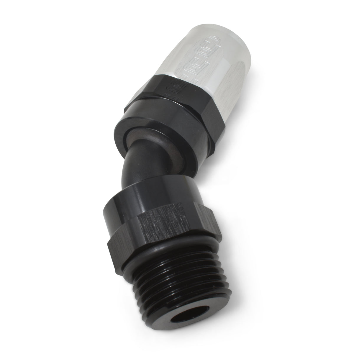 Russell Performance -10 AN Black Male SAE Port to -8 Hose 90 Degree (-10 Port 7/8in-14 Thread) - 612423