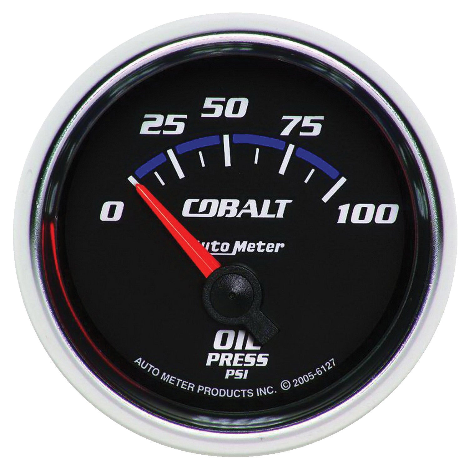 Autometer Cobalt 52mm 100 PSI Short Sweep Electric Oil Pressure Gauge - 6127