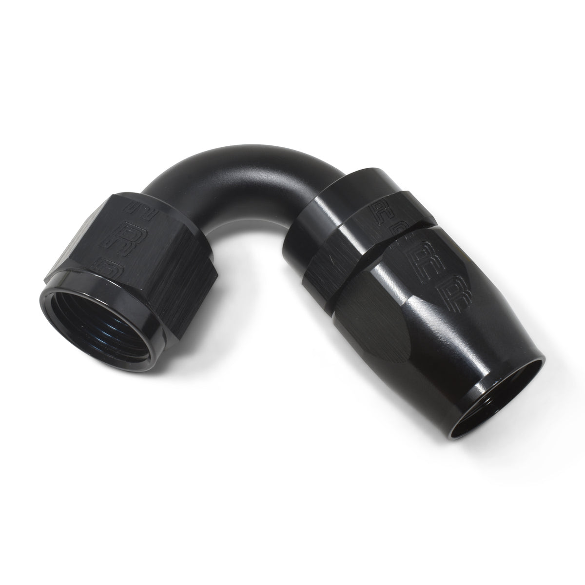Russell Performance -10 AN Black 120 Degree Full Flow Swivel Hose End - 613425