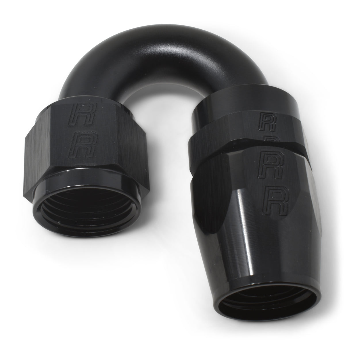 Russell Performance -8 AN Black 180 Degree Full Flow Swivel Hose End - 613515