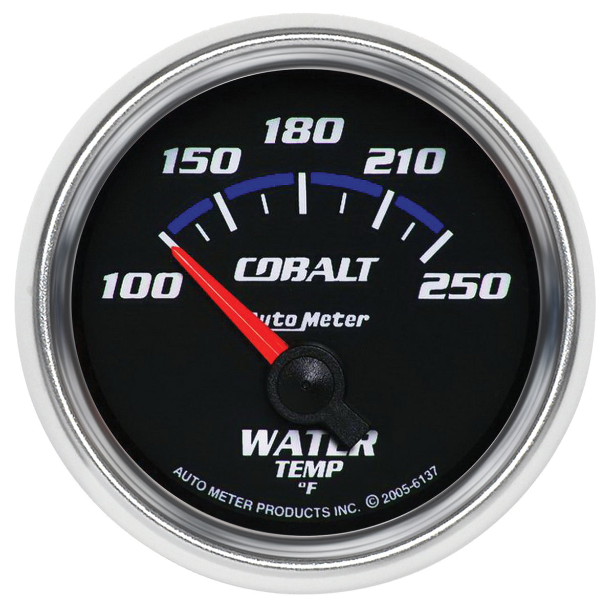 Autometer Cobalt 52.4mm 100-250 deg. F Short Sweep Electronic Water Temperature Gauge - 6137