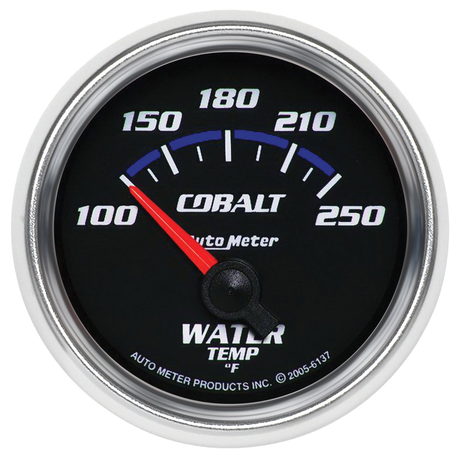 Autometer Cobalt 52.4mm 100-250 deg. F Short Sweep Electronic Water Temperature Gauge - 6137