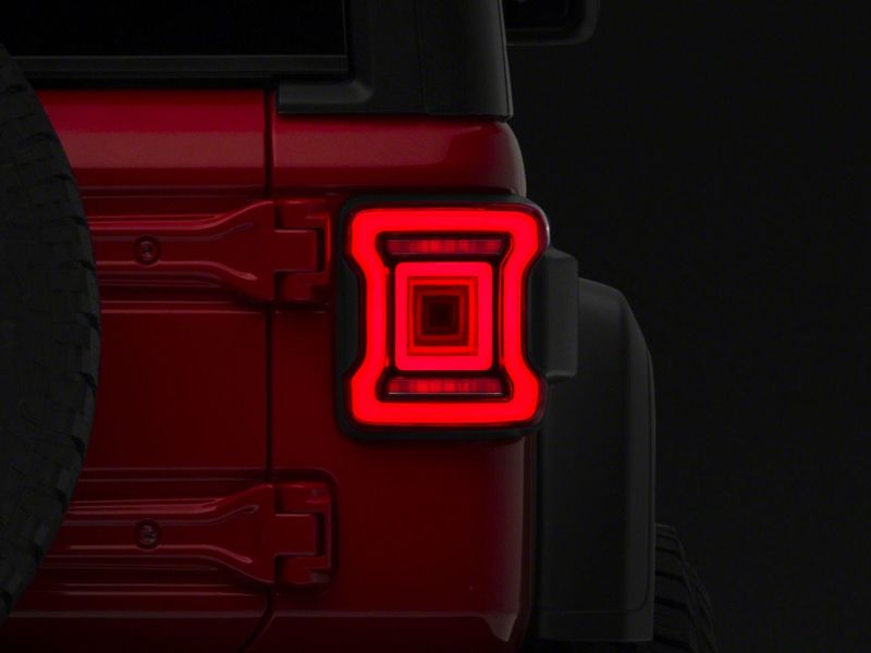 Raxiom 18-23 Jeep Wrangler JL Horizon LED Tail Lights- BlkHousing- Red Lens - J133625-JL