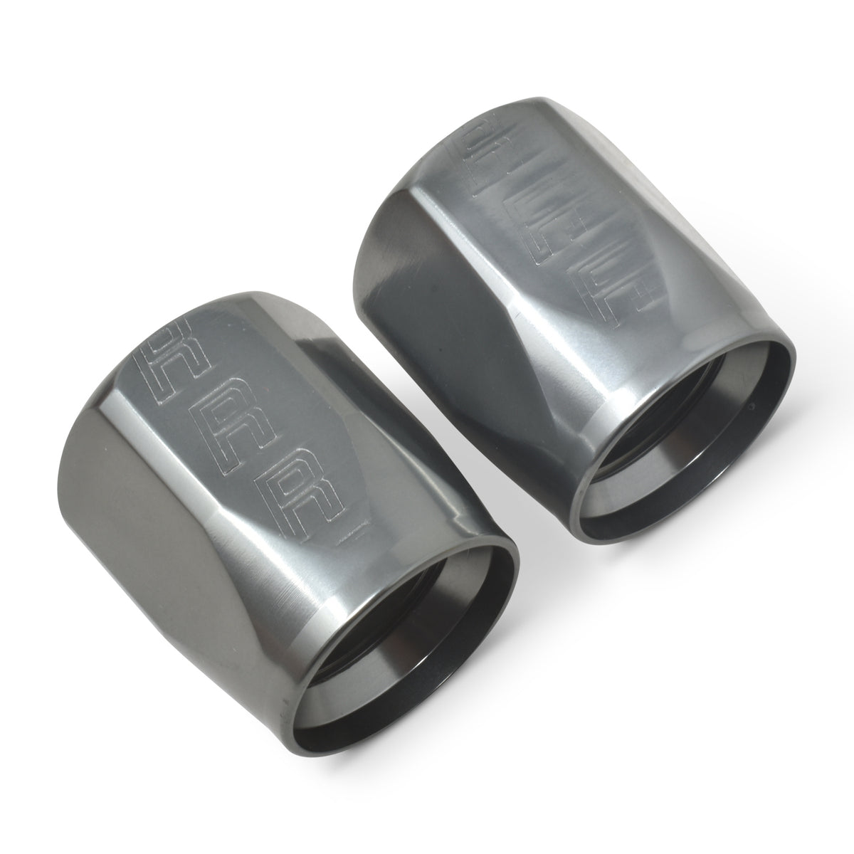 Russell Hose End Socket -6 AN Polished & Gray Anodized (2 PACK) - 615521