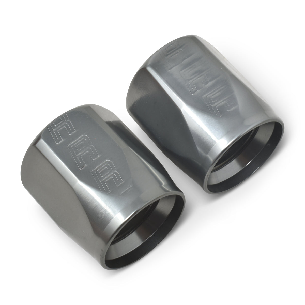 Russell Hose End Socket -8 AN Polished & Gray Anodized (2 Pack) - 615531