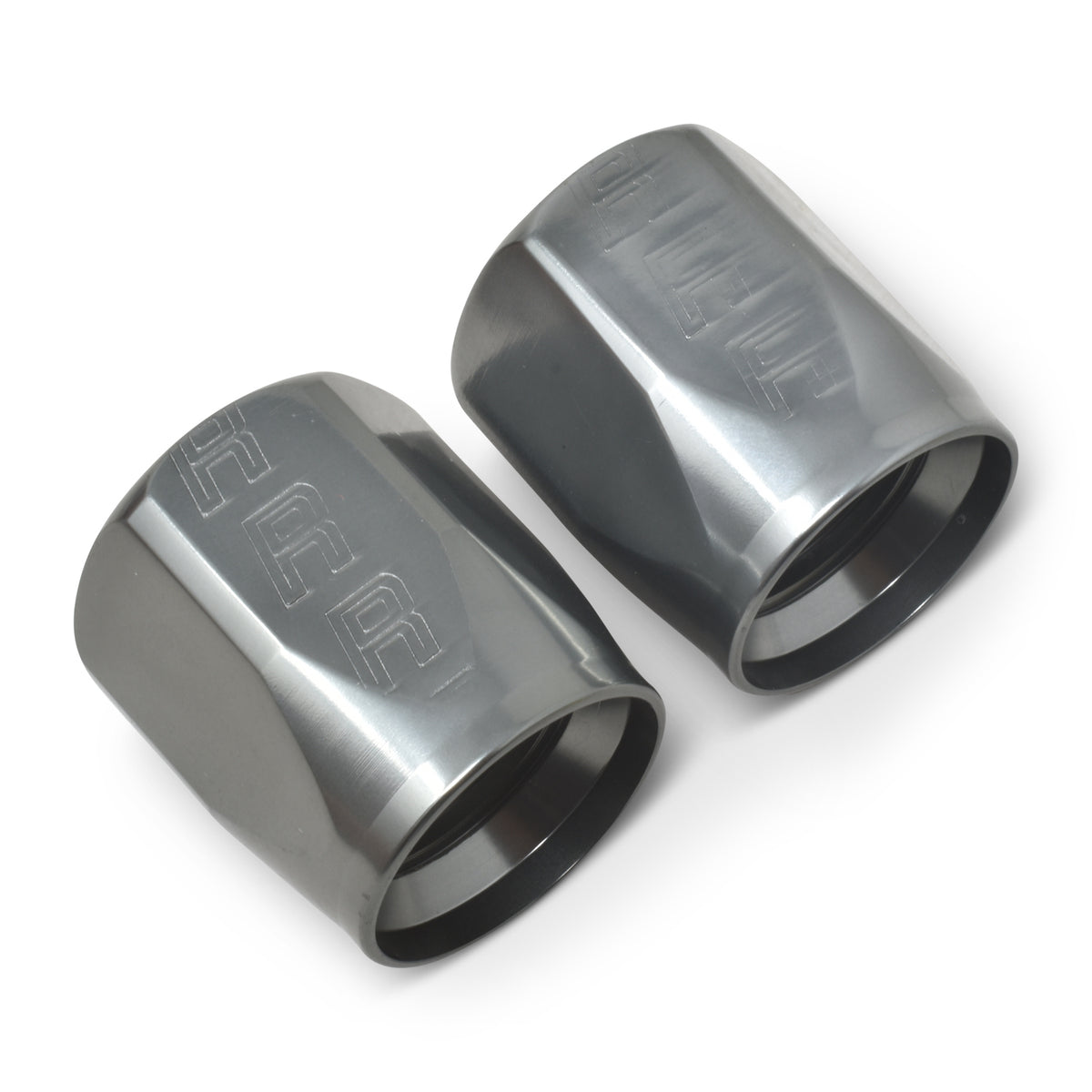 Russell Hose End Socket -10 AN Polished & Gray Anodized (2 Pack) - 615541