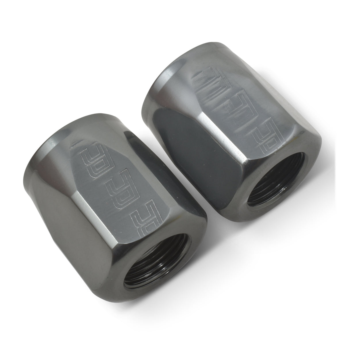 Russell Hose End Socket -10 AN Polished & Gray Anodized (2 Pack) - 615541