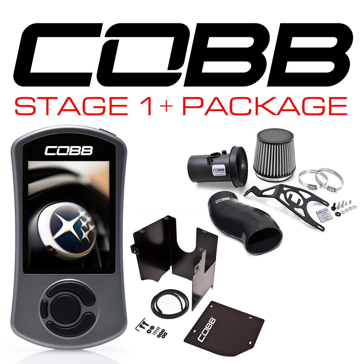 Subaru 08-14 WRX / STI / FXT Stage 1+ Power Package w/V3 - Blue Intake - 615X01P-BL