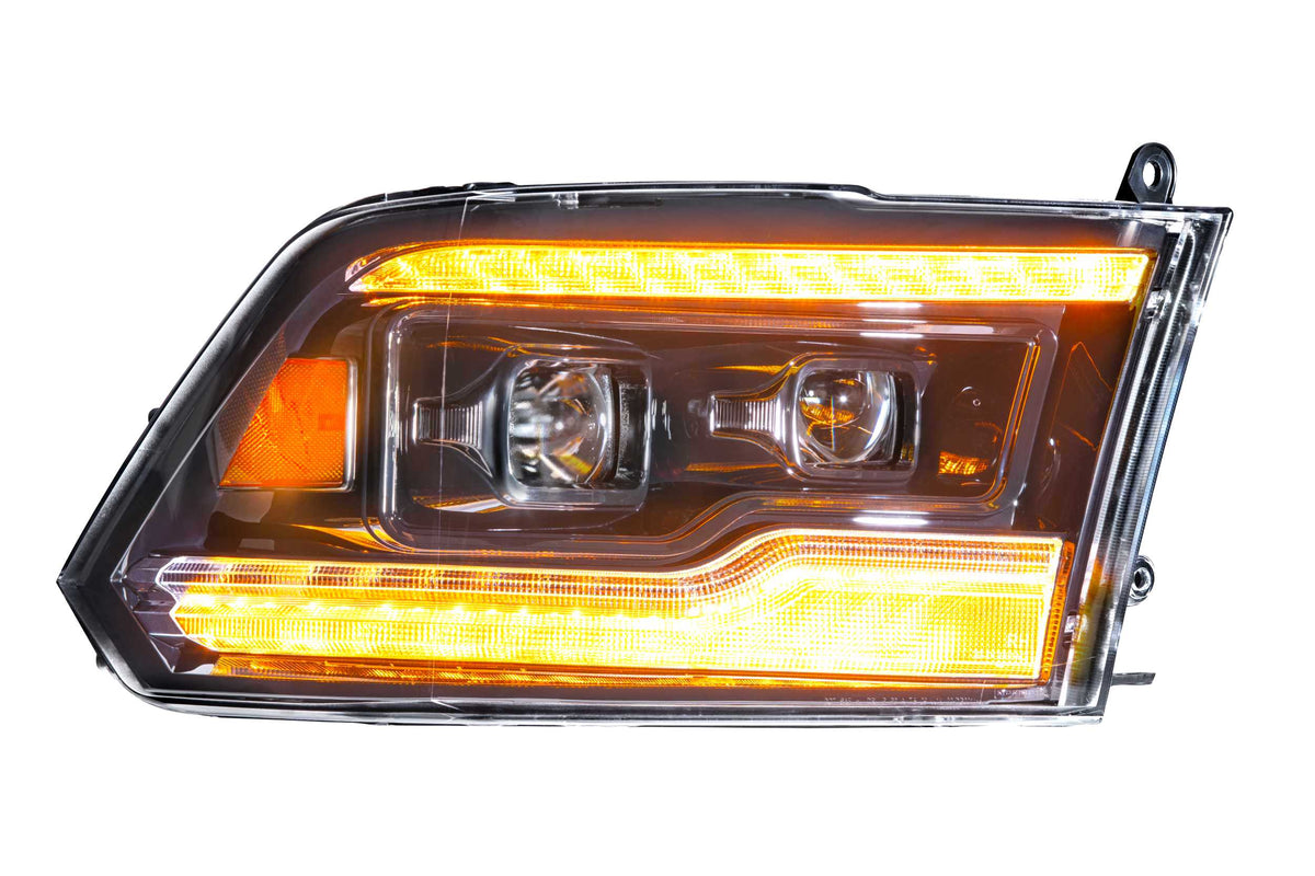 Morimoto - XB LED Headlights: Dodge Ram (09-18) (Pair / Amber DRL) - LF520-A-ASM