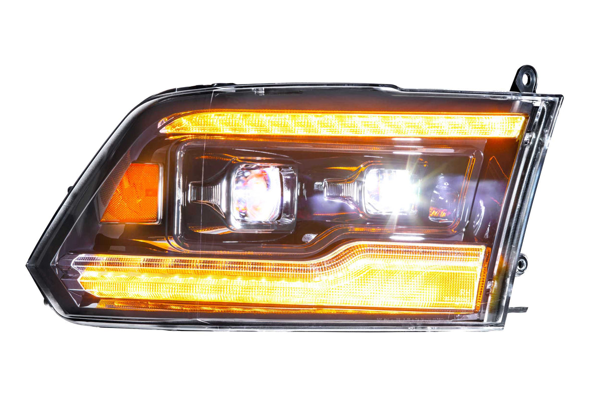 Morimoto - XB LED Headlights: Dodge Ram (09-18) (Pair / Amber DRL) - LF520-A-ASM