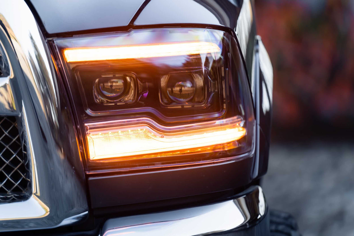 Morimoto - XB LED Headlights: Dodge Ram (09-18) (Pair / Amber DRL) - LF520-A-ASM