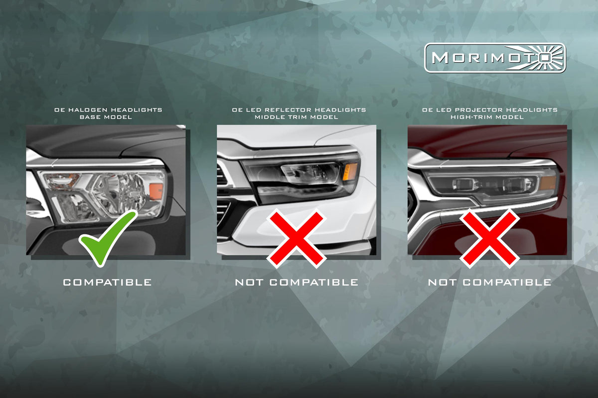 Morimoto - XB Hybrid LED Headlights: Dodge Ram 1500 (19+) (Pair / ASM) - LF525