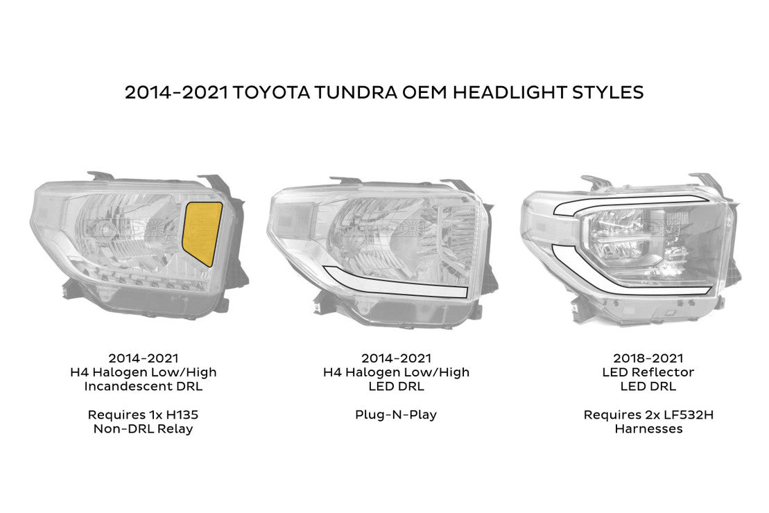 Morimoto - XB LED Headlights: Toyota Tundra (14-21) (Pair / ASM / Amber DRL) (Gen 2) - LF532.2-A-ASM