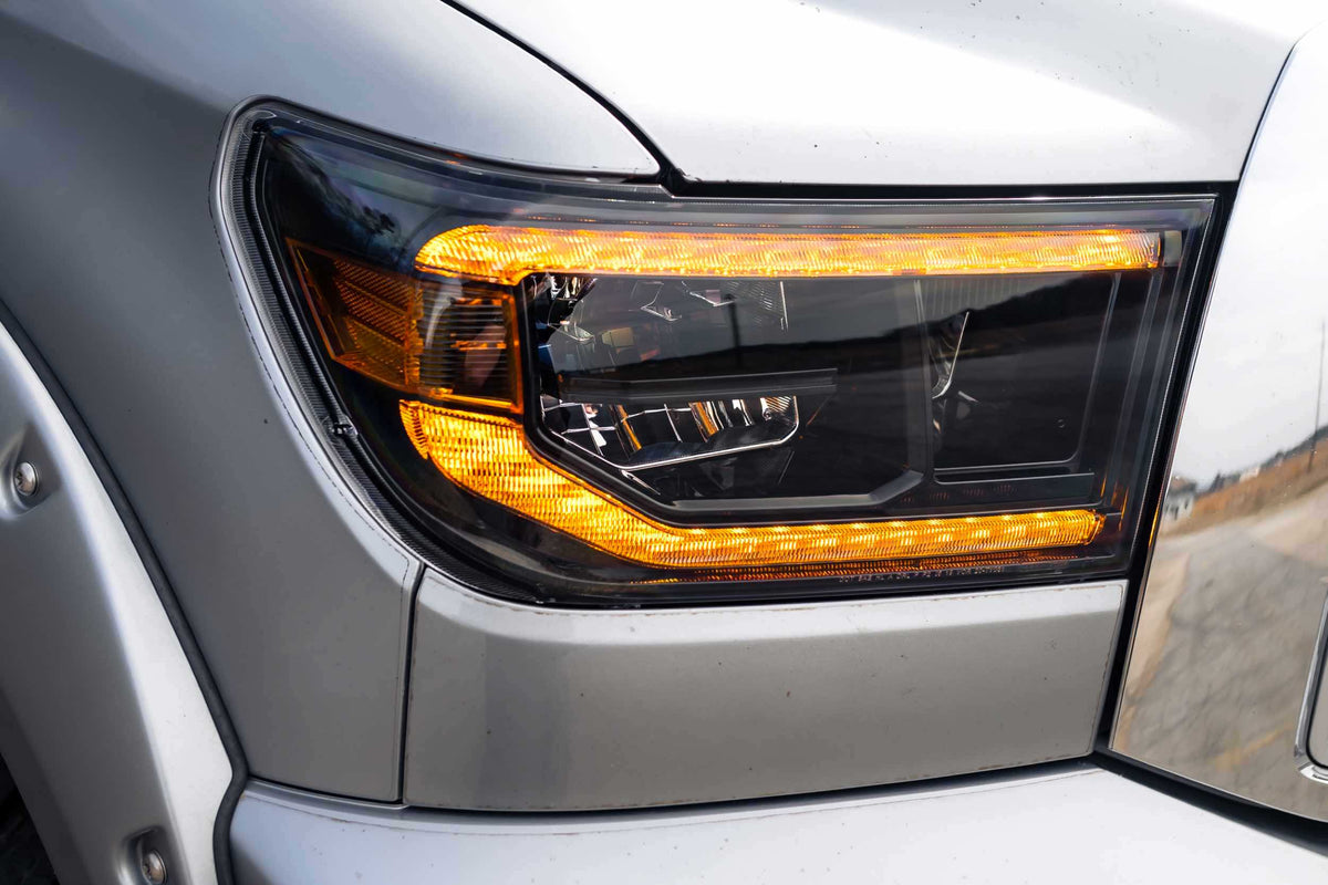 Morimoto - XB LED Headlights: Toyota Tundra (07-13) (Pair / ASM / Amber DRL) - LF533-A-ASM