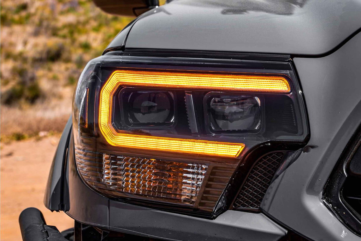 Morimoto - XB Hybrid LED Headlights: Toyota Tacoma (12-15) (Pair / ASM / Amber DRL) - LF529-A