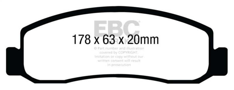 EBC 08-10 Ford F250 (inc Super Duty) 5.4 (2WD) Yellowstuff Front Brake Pads - DP41892R