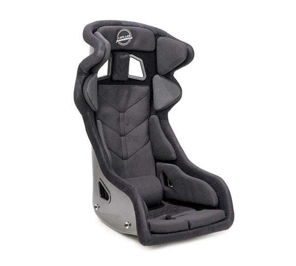 NRG FIA Competition Seat w/ Head Containment & Comp Fabric FIA Velcro Paddings - Thin Cushion (Blk) - FRP-RS700M-BK1 - front view