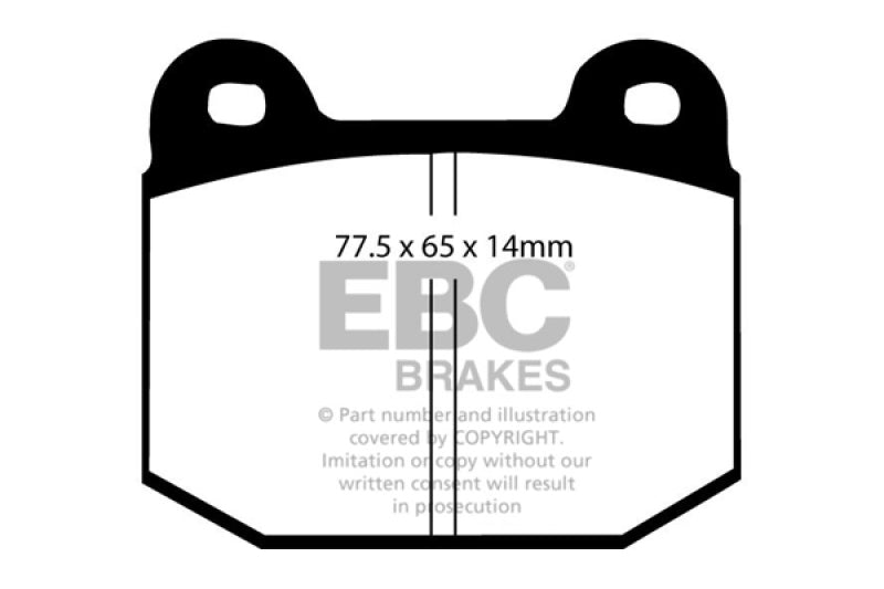 EBC 08+ Lotus 2-Eleven 1.8 Supercharged Yellowstuff Front Brake Pads - DP4197/2R