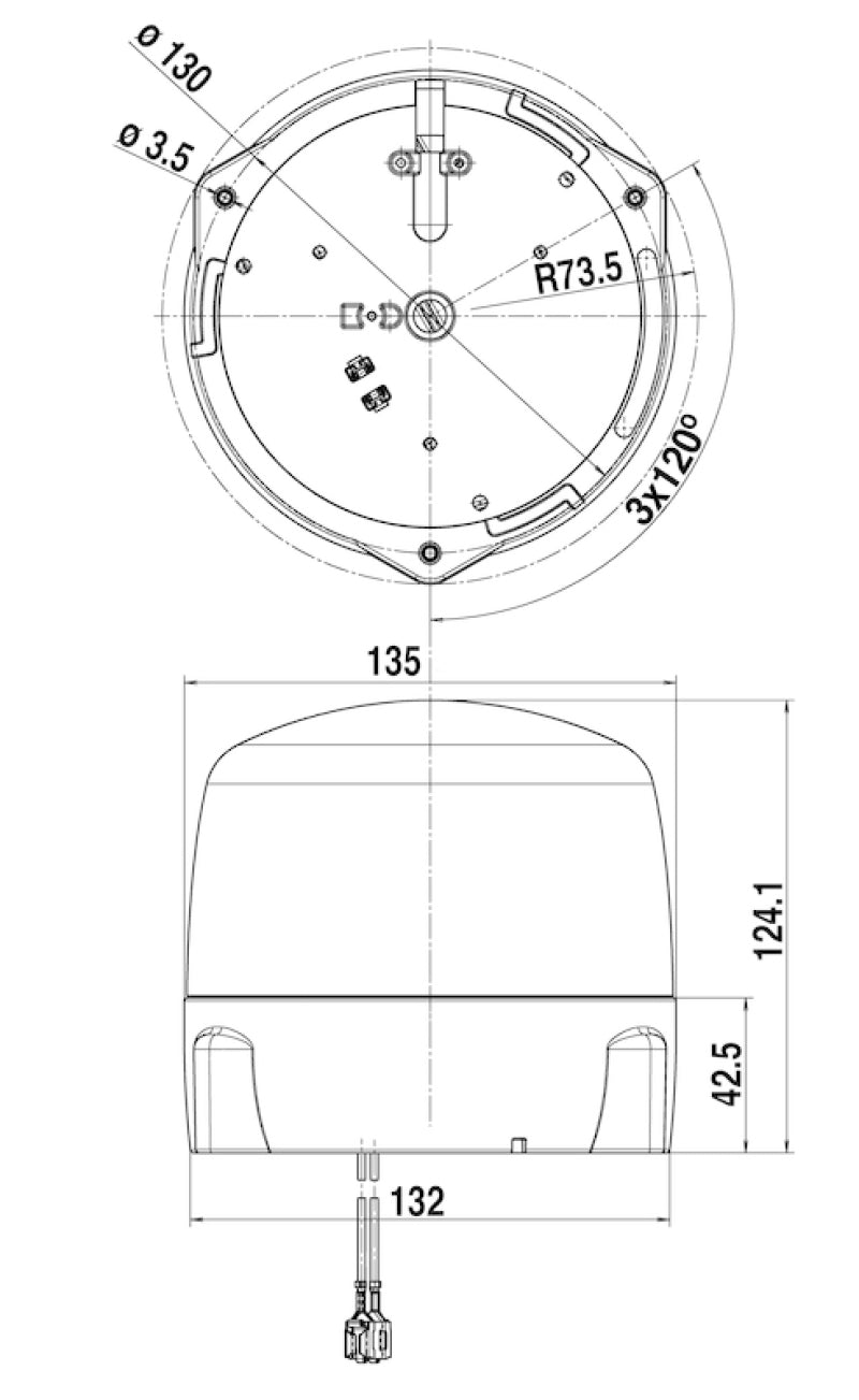 Hella Led Lamp 12/24V Amber Fix Mounting 2Rl - 010979001