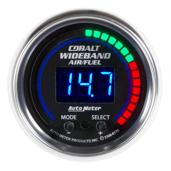 Autometer Cobalt 52mm Air/Fuel Ratio Pro Plus Digital w/ Peak & Warning Gauge - 6197