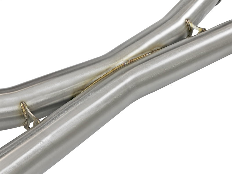 aFe MACH Force-Xp 3.5in. 304 SS C/B Exhaust System 15-18 BMW X5 M (F85) V8-4.4L (tt) - Black Tip - 49-36341-B